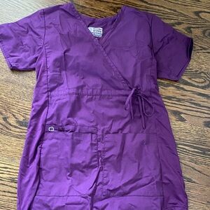 WonderWink Purple Stretch Scrub Top